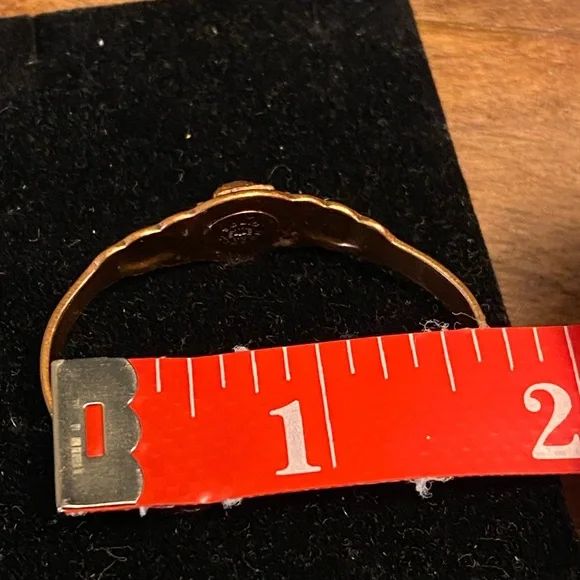 Vintage Bell Trading Child or Baby Copper Turquoise Thunderbird cuff Bracelet - Picture 4 of 5